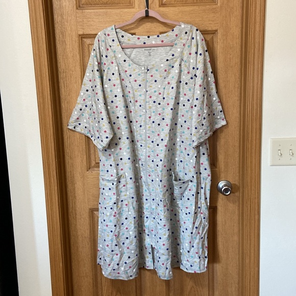 Woman Within Intimates & Sleepwear New Zip Front French Terry Robe